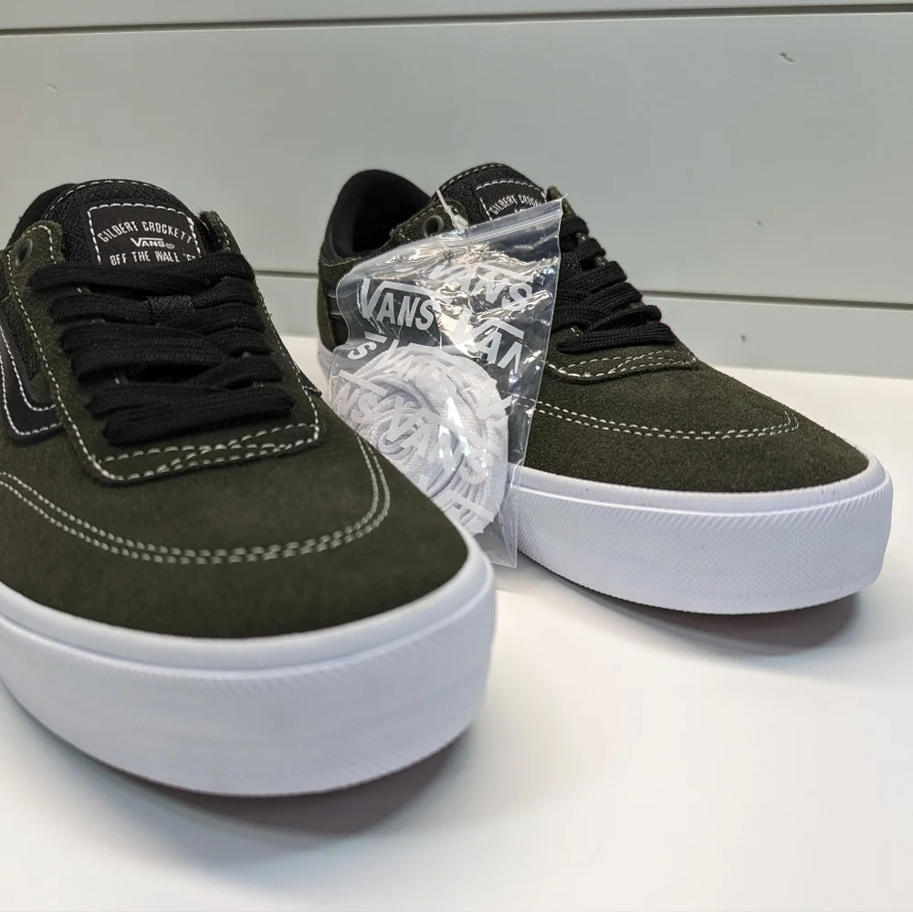 Vans Gilbert Crockett Black Forest Night Green Suede Skateboard shoes sz Men's 8